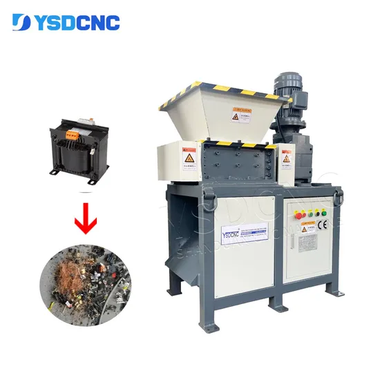 Electronics Shredding Machine Recycling Double Shaft Shredder Machines